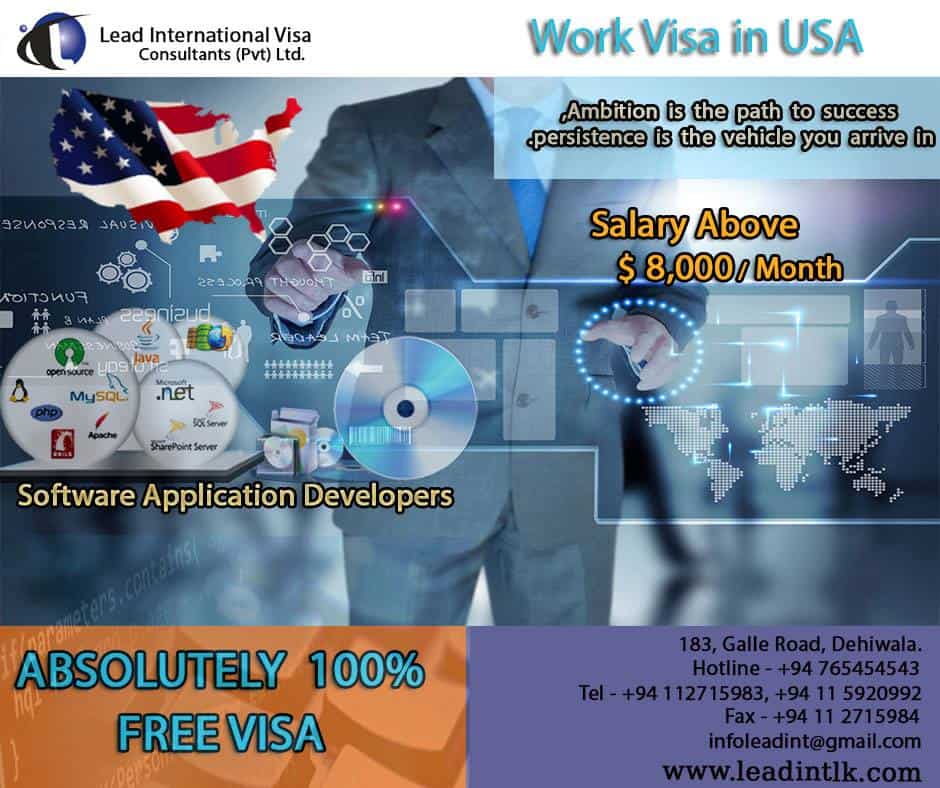 USA Free Work Visa for Mobile Apps Developers