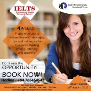 You can Register with us for your IELTS Exam