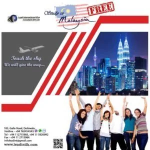 Free of Charge Visa to Study Malaysia