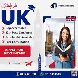 Your Dream Destination Is Just One Step Away. Golden opportunity to study in the UK with or Without IELTS .

Apply with the study gap and bring your spouse and kids with you.
Admission is open for September 2022 Intake.
Enroll Now in a top university with Lead International Visa Experts !!

UK Student Visa Post Study Visa
Internationally Recognized Universities & Qualifications
Quality Education
Opportunities Offered by UK Education System
Work While Study
Work Permit after Study
Scholarship & Financial Support
Health Benefits
