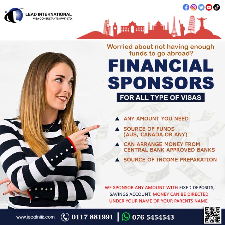 Financial Sponsors for all type of Visas
